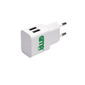 Dual USB Charger 2.4A - White